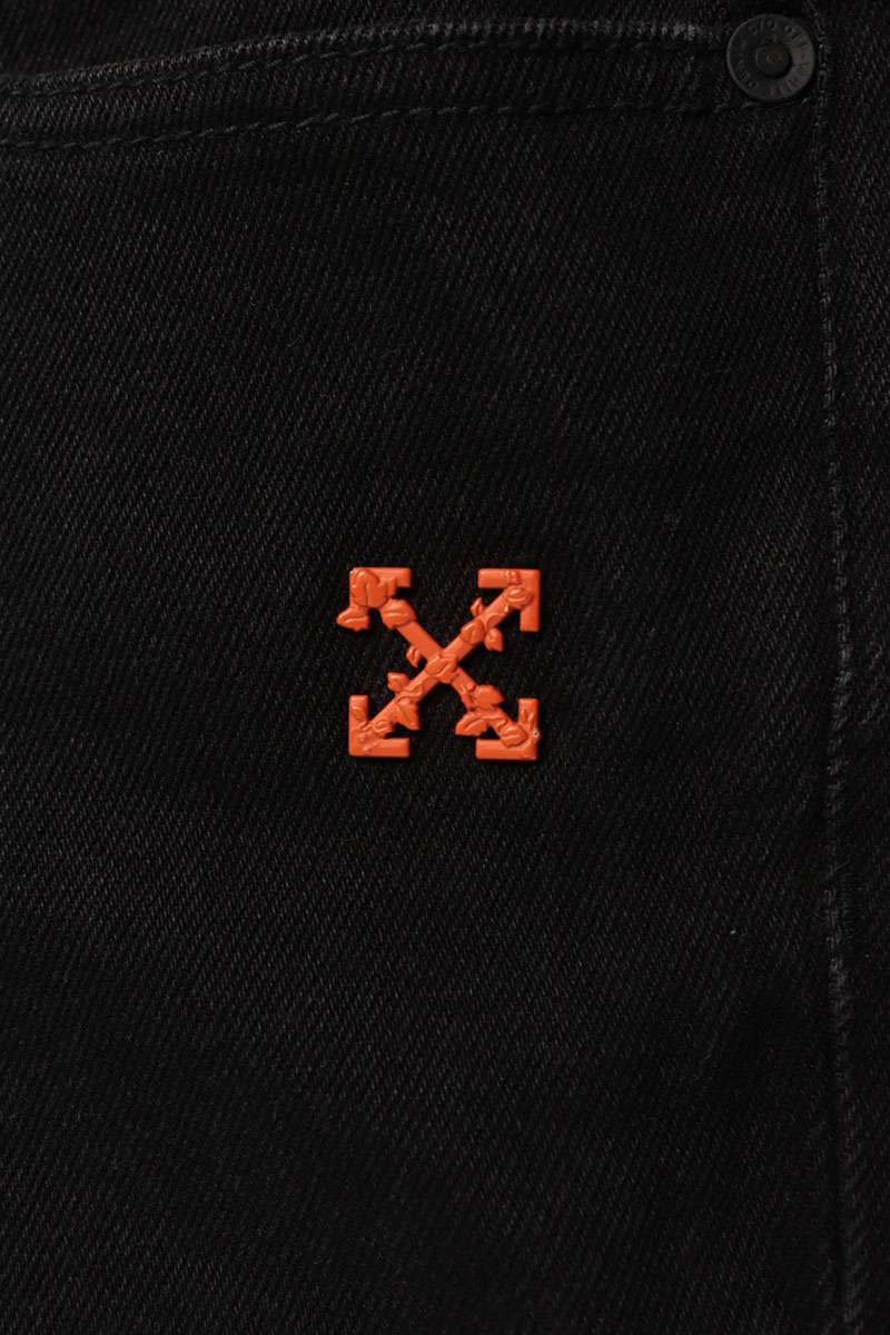 OFF-WHITE Black Logo Design Skinny Jeans Size 31
