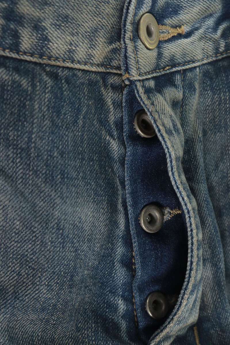 DRKSHDW 26SS Distressed Washed Denim Jeans Blue Size 33