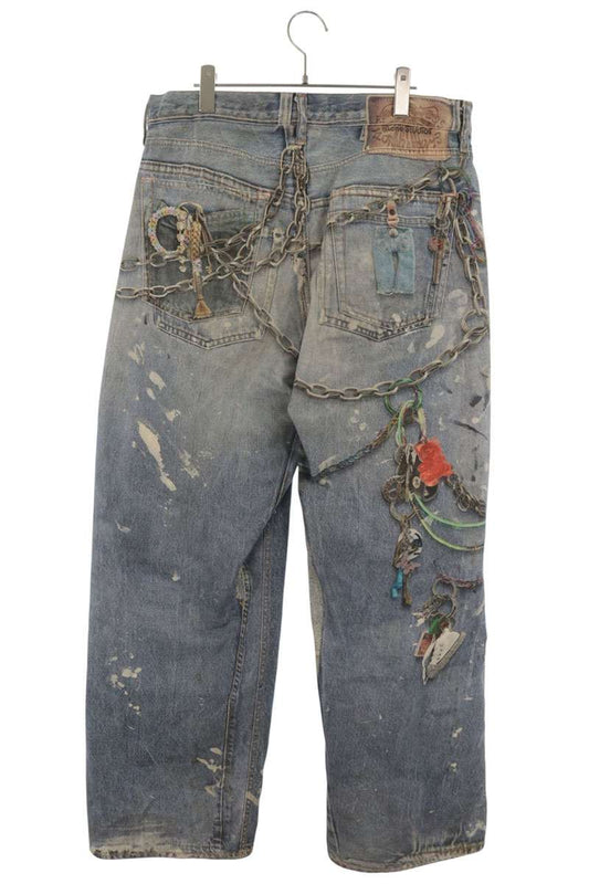 ACNE STUDIOS Trompe L'oeil Keychain Jeans Indigo Size 52