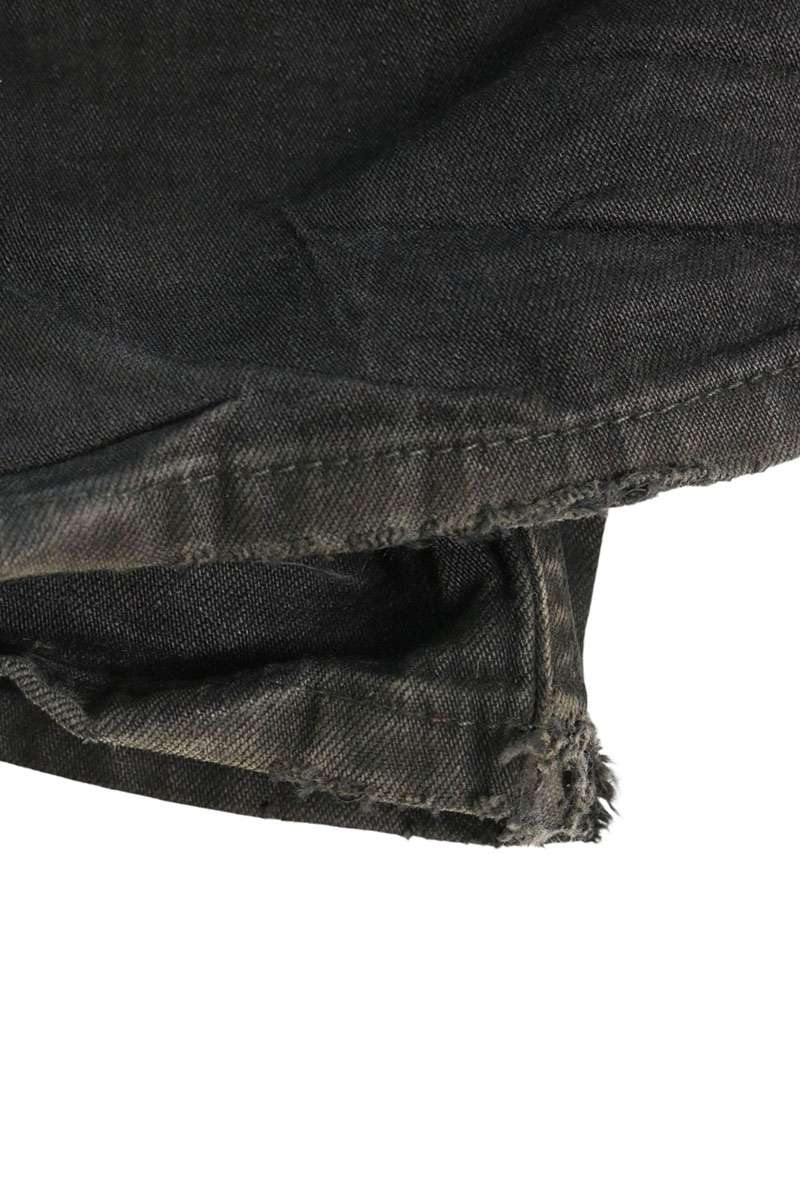 BALENCIAGA 23SS Distressed Baggy Wide Jeans Black Size S