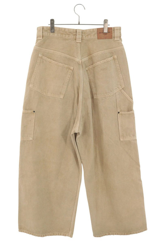 BALENCIAGA 25SS Double Knee Carpenter Jeans Beige Size XS