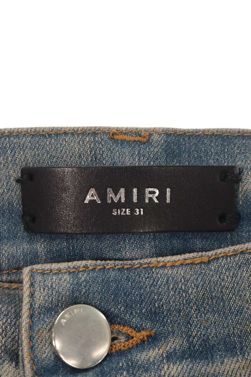 AMIRI Distressed Skinny Denim Jeans Indigo Size 31