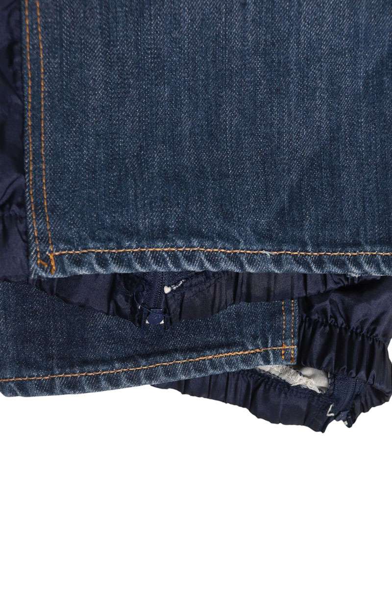 BLESS Nylon Jersey Docking Oversized Denim Jeans Size L