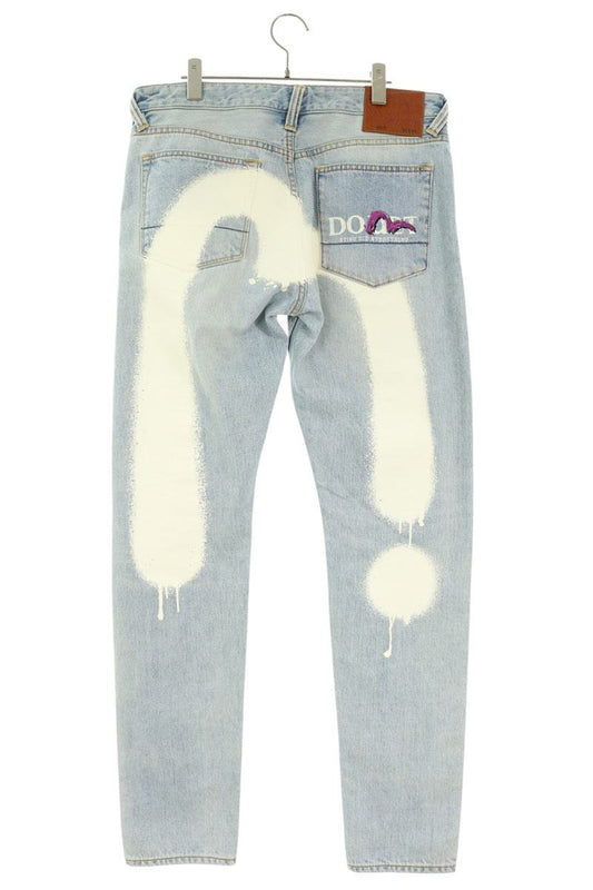EVISU Graffiti Style Indigo Denim Jeans Size 32