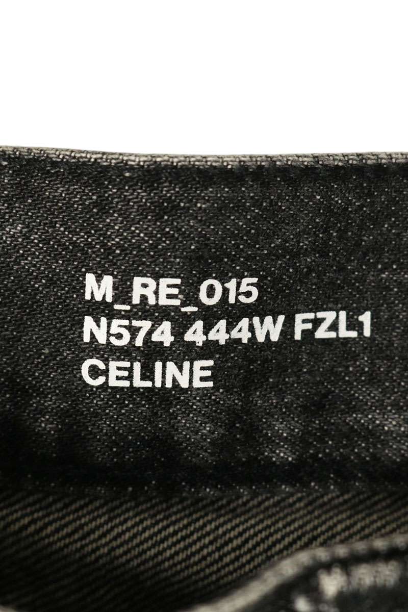 CELINE Black Mirror Ink Wash Cart Jeans Size 31