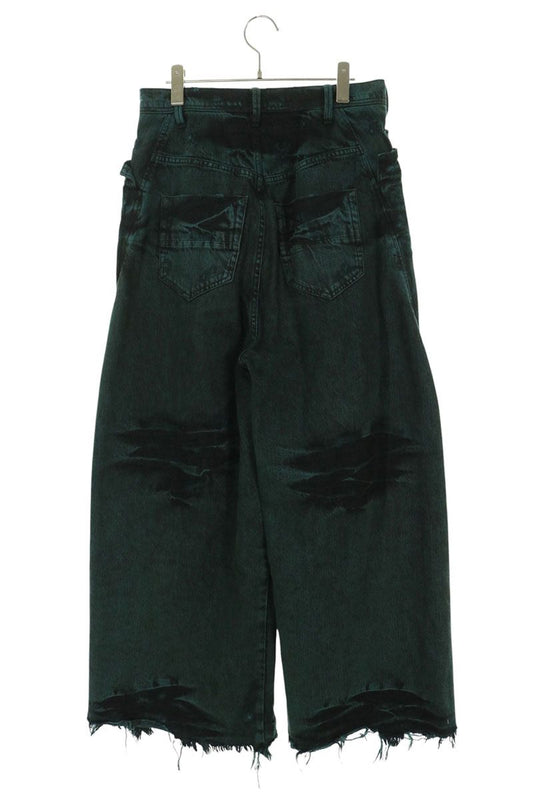 JULIUS 877PAM13-D Distressed Wide Denim Pants Size 2