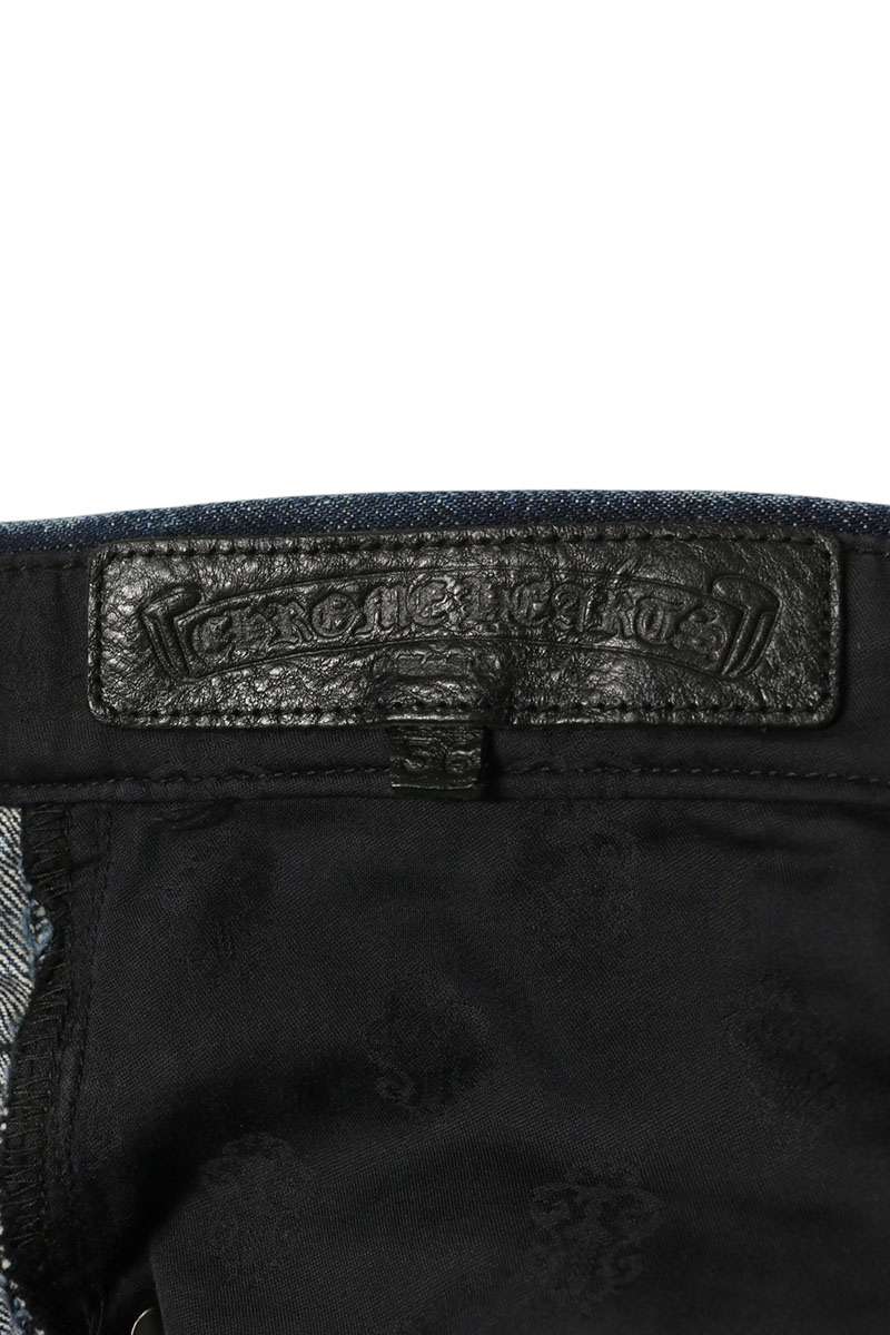 Chrome Hearts JEAN SL FLEURKNEE Cross Jeans Multi Size 36