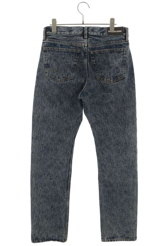 BALENCIAGA Blue Straight Button-Fly Denim Jeans Size 29