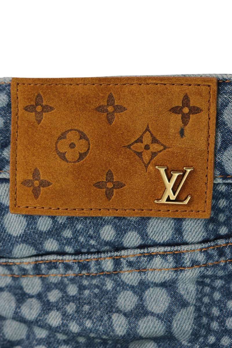 LOUISVUITTON 23AW Kusama Dot Wide Jeans Size 30