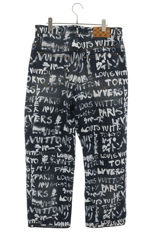 LOUISVUITTON 25AW NIGO Graffiti Skate Denim Jeans Size 30