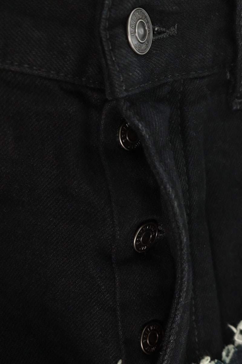 BALENCIAGA Cut-Up Damaged Baggy Indigo Denim Size M