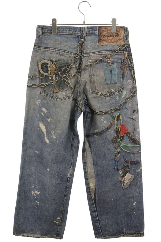ACNE STUDIOS 1981M Trompe L'oeil Print Jeans Size 46