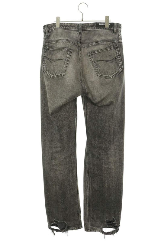 BALENCIAGA 751110 TBP47 Medium Fit Jeans Gray Size S