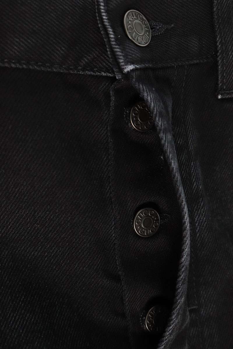 GUCCI AW26 Web Insert Denim Jeans Black Size 31