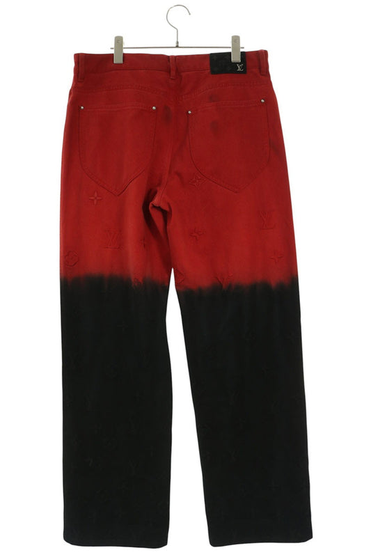 LOUISVUITTON Gradation Monogram Denim Jeans Black Size 32
