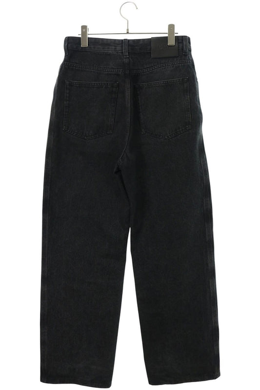 LOEWE Anagram Embroidered Baggy Denim Jeans Black Size 44