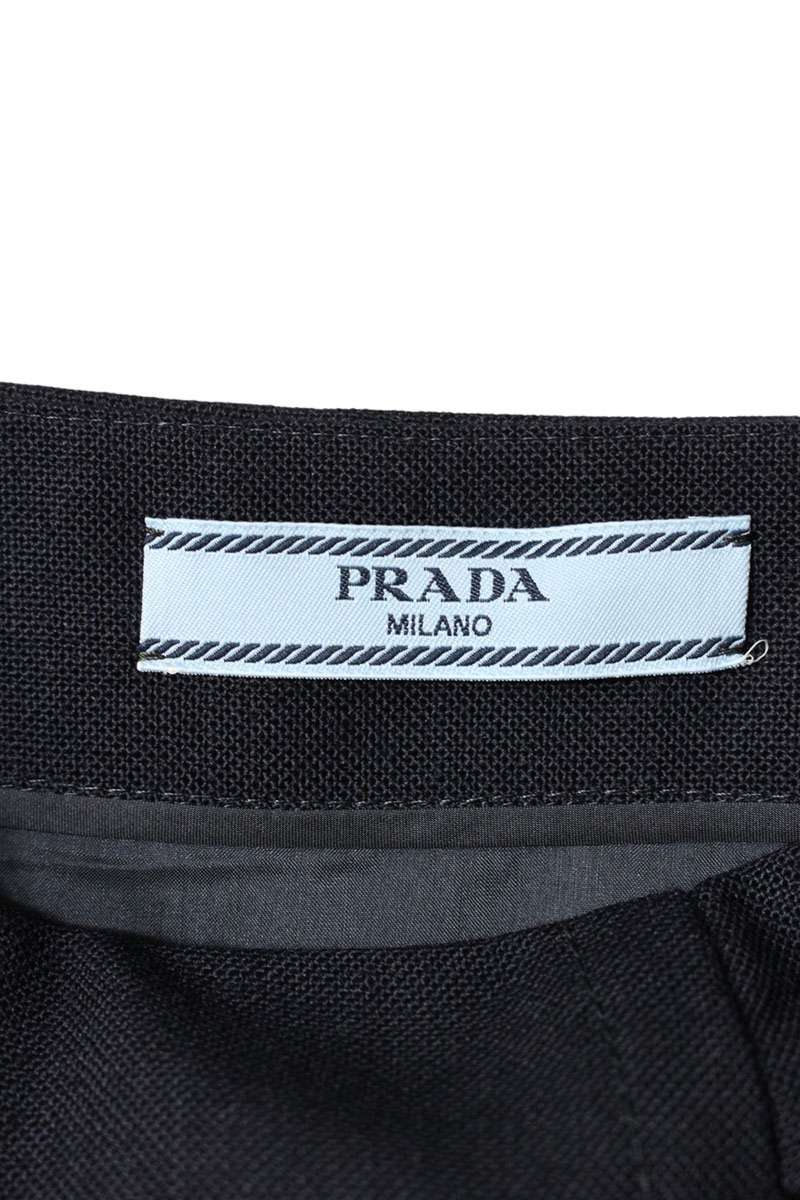 PRADA FROM THE RUNWAY Belted Skirt Navy Size 38S