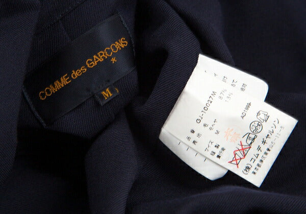 COMME des GARCONS Wool Gabardine Layered Jacket Blue Size M