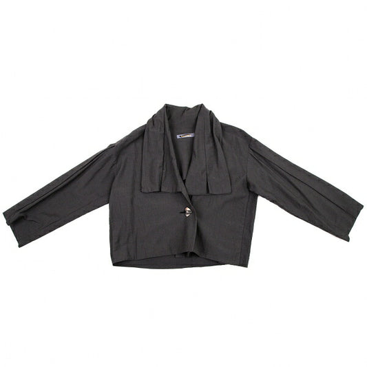 ISSEY MIYAKE Wool Cotton Metal Button Jacket Charcoal Size M