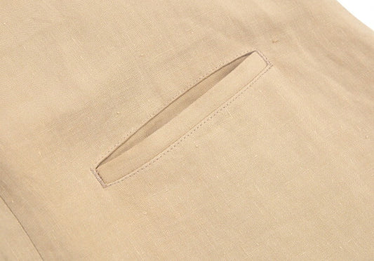 Y's Linen Front Pocket Flare Skirt Beige Size 2