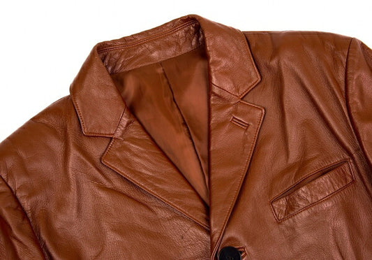 Jean Paul GAULTIER HOMME Sheepskin Coat Brown Size 48