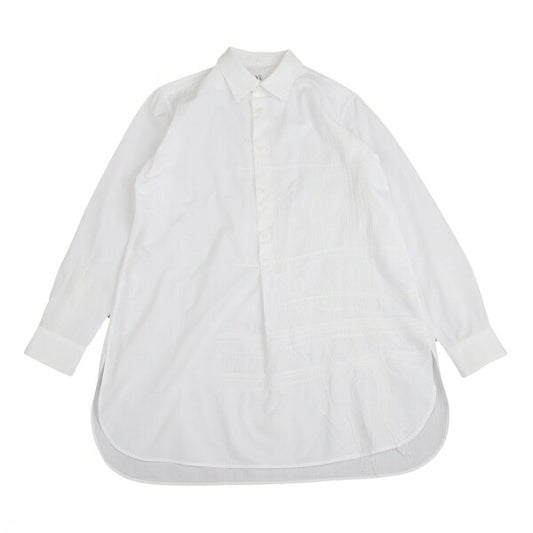 Y's SS16 Cotton Stitch Embroidery Shirt White Size 2