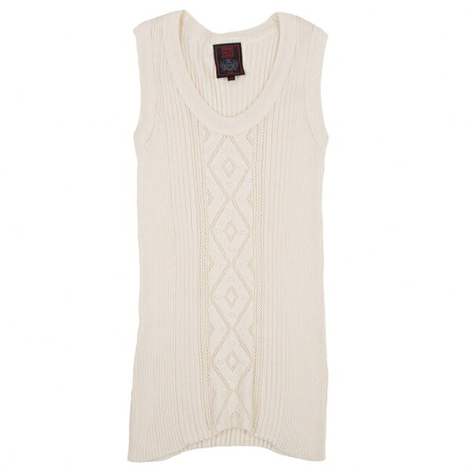 Jean Paul GAULTIER CLASSIQUE Diamond Line Top White Size 40