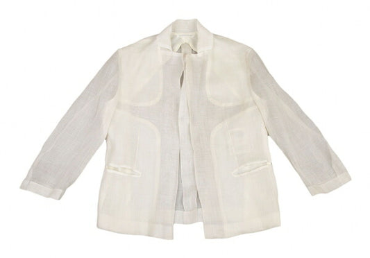 Yohji Yamamoto FEMME Linen Sheer Jacket Ecru Size S