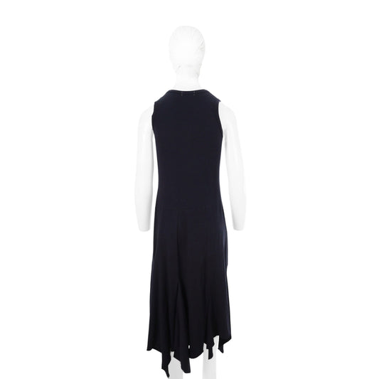 COMME des GARCONS Navy Cotton Midi Dress