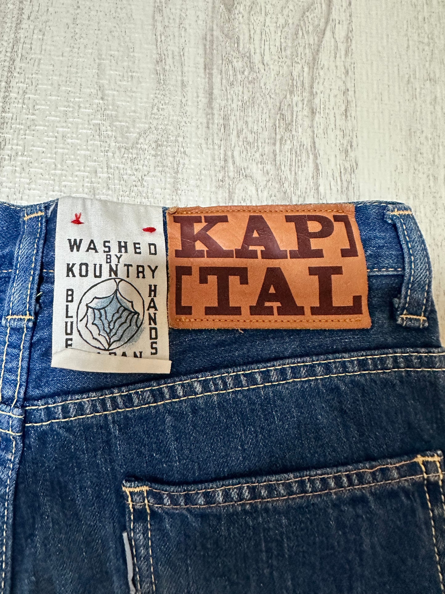 Vintage Kapital Bottoms - KAPITAL 14oz Denim 5p Flare Pants Blue Size 29 - Authentic Archive