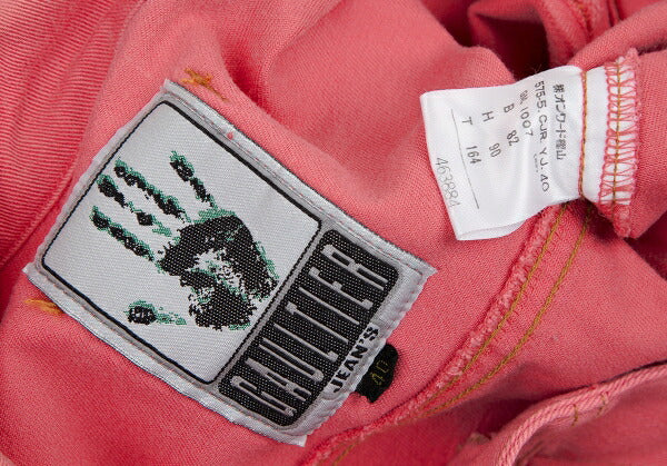 GAULTIER JEAN'S Stretch Cotton Short Jacket Pink Size 40
