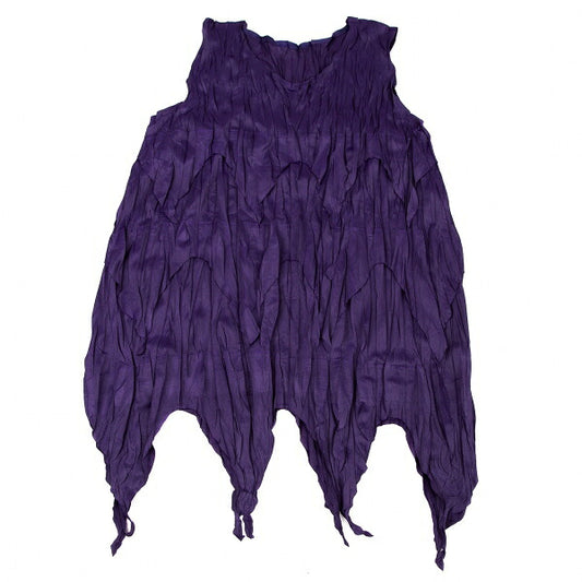 PLEATS PLEASE Spike Panel Pleated Tank Top Purple Size 3