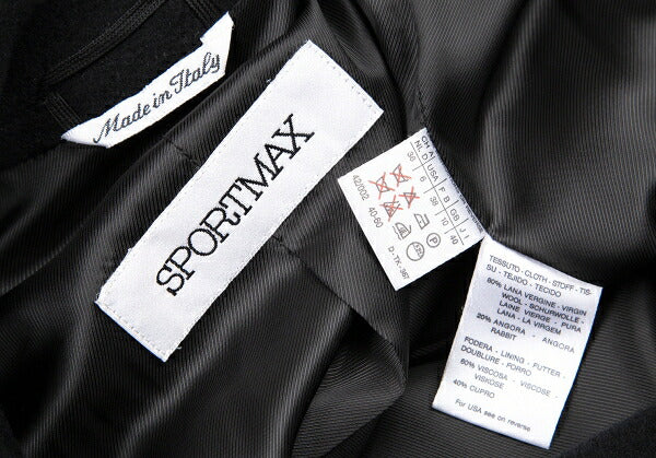 Max Mara SPORTMAX Wool Angora Double-Breasted Coat Size 36