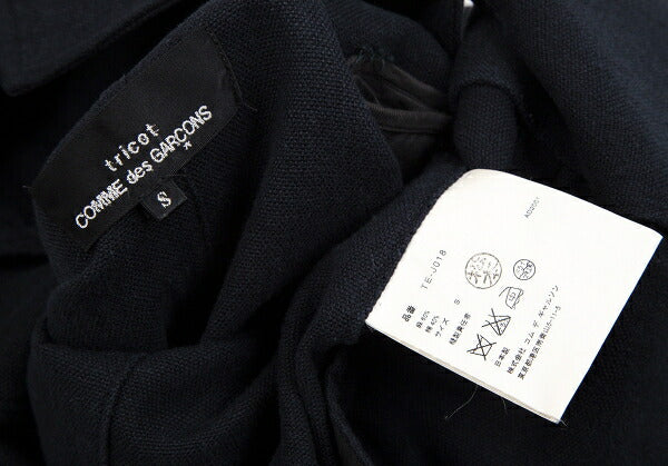 tricot COMME des GARCONS Linen Cotton Jacket Blue Size S