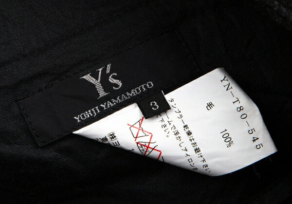 Y's Compressed Wool Cropped Pants Gray Size 3