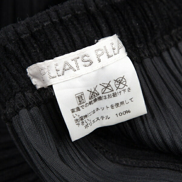 PLEATS PLEASE Pleated Velour Skirt Black Size 2