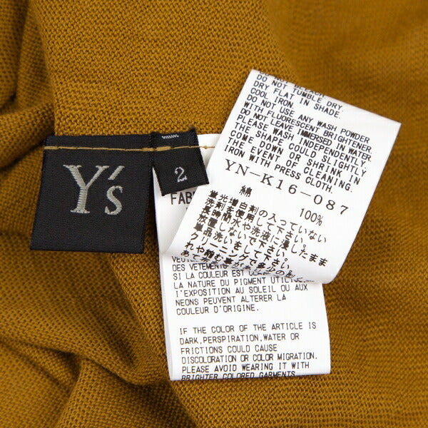 Y's Cotton Colorblock Knit Sweater Mustard Size 2