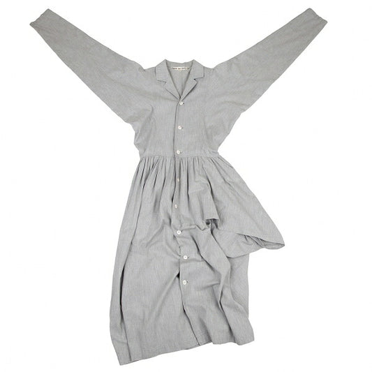 COMME des GARCONS Cotton Gather Draped Dress Gray Size M
