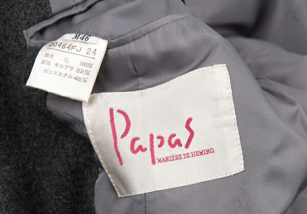 Papas Wool 2-Button Jacket Gray Size M