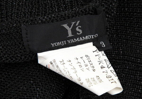 Y's Rayon Blend Lame Knit Zip Jacket Black Size 3