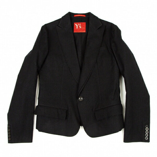 Y's Red Label Wool Nylon Tailored Blazer Black Size 4