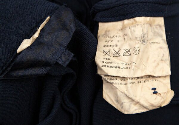 COMME des GARCONS Poly Garment-Dyed Frill Jacket Blue Size S