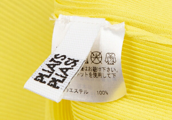 PLEATS PLEASE Fine Pleat Drawstring T-Shirt Yellow Size 3