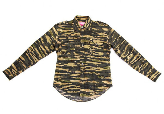 JUNYA WATANABE MAN PINK Camo Print Shirt Green Size S