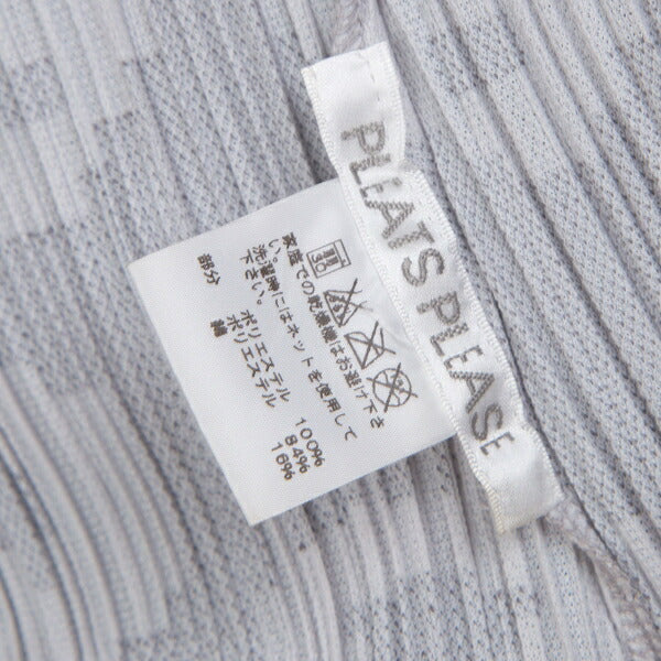 PLEATS PLEASE Geometric Jacquard Long Jacket Gray Size 2