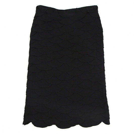 Salvatore Ferragamo Rayon Poly Skirt Black Size L
