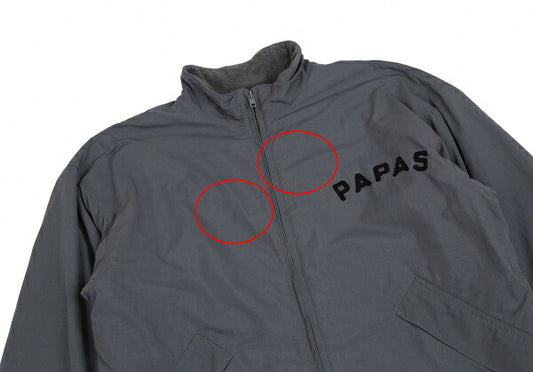 Papas Ripstop Fleece Lined Zip Jacket Blue Gray Size M