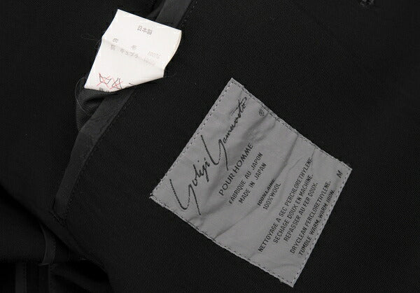 Yohji Yamamoto POUR HOMME Wool Gabardine Jacket Black Size M
