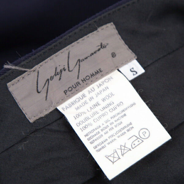 Yohji Yamamoto POUR HOMME Wool Gabardine Pants Navy Size S