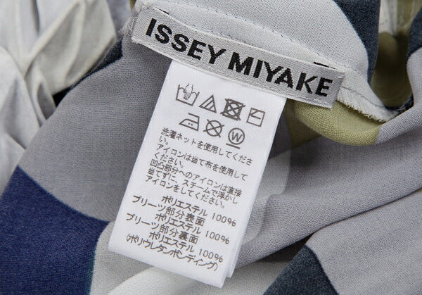 ISSEY MIYAKE Yagasuri Embossed Pleated Blouse Gray Size 2